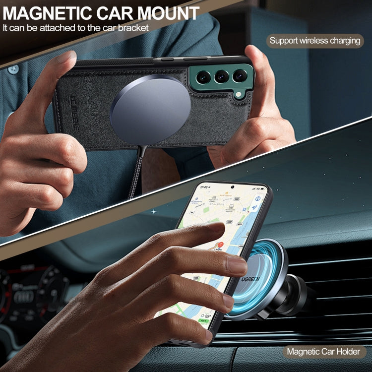 For Samsung Galaxy S22+ 5G LC.IMEEKE Magsafe Phone Case(Black)