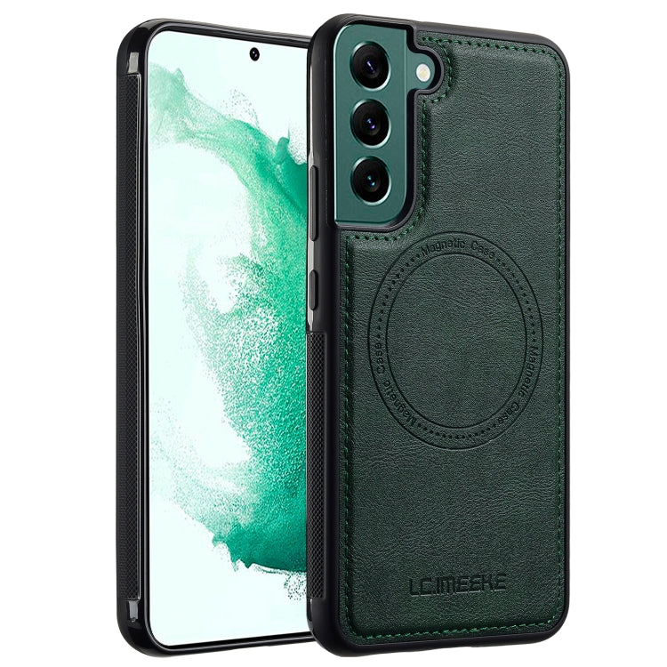 For Samsung Galaxy S22+ 5G LC.IMEEKE Magsafe Phone Case(Green)