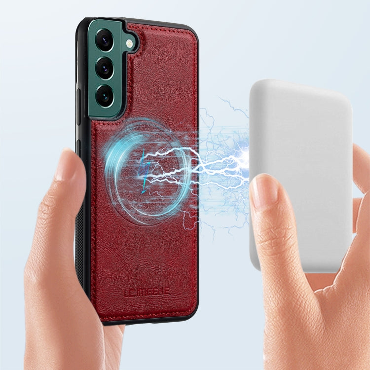 For Samsung Galaxy S21+ 5G LC.IMEEKE Magsafe Phone Case(Red)