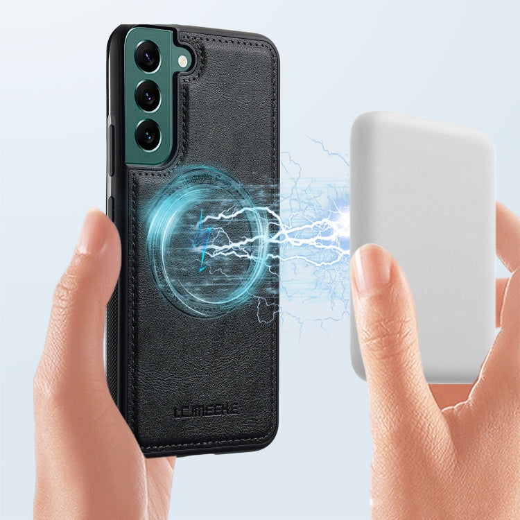 For Samsung Galaxy S21+ 5G LC.IMEEKE Magsafe Phone Case(Black)