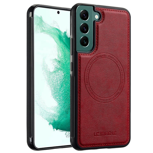 For Samsung Galaxy S21 FE 5G LC.IMEEKE Magsafe Phone Case(Red)