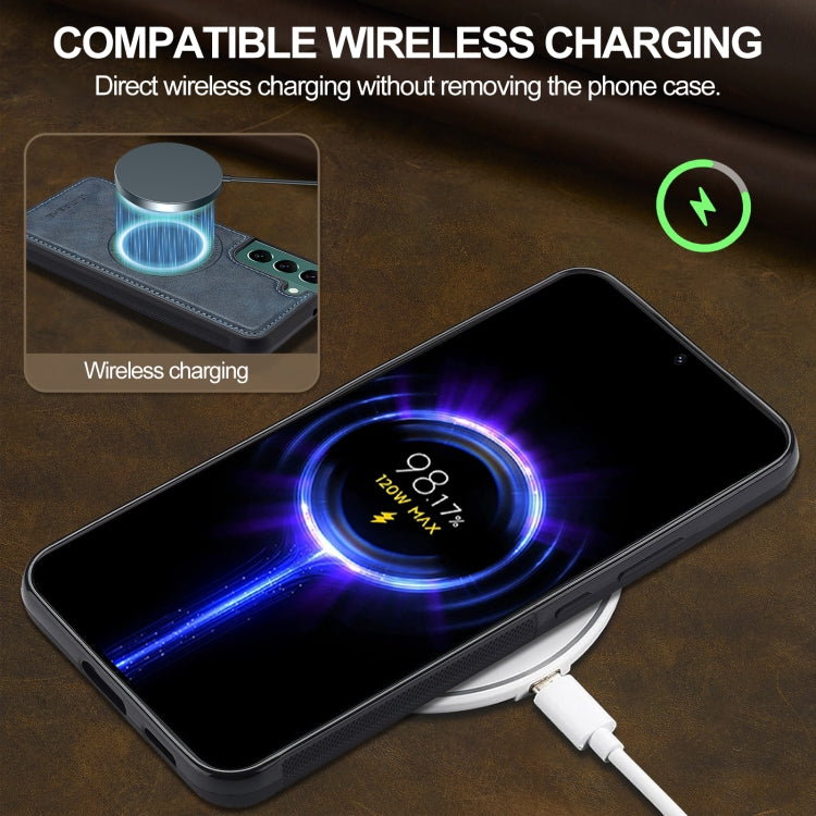 For Samsung Galaxy S21 FE 5G LC.IMEEKE Magsafe Phone Case(Blue)