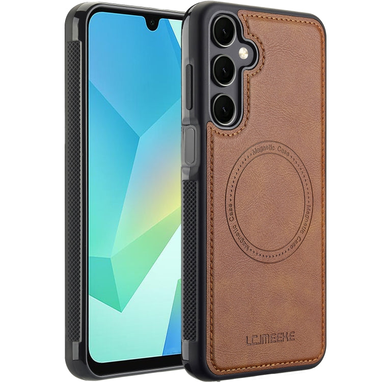 For Samsung Galaxy A16 5G LC.IMEEKE Magsafe Phone Case(Brown)
