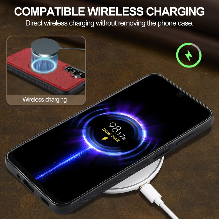 For Samsung Galaxy A35 5G LC.IMEEKE Magsafe Phone Case(Red)