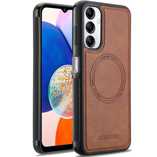 For Samsung Galaxy A54 5G LC.IMEEKE Magsafe Phone Case(Brown)