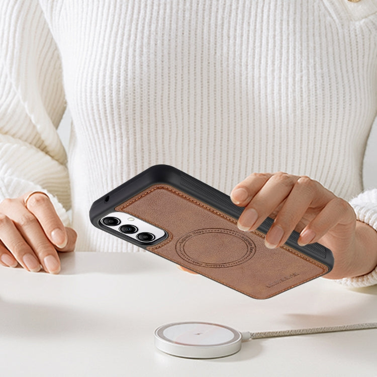 For Samsung Galaxy A54 5G LC.IMEEKE Magsafe Phone Case(Brown)