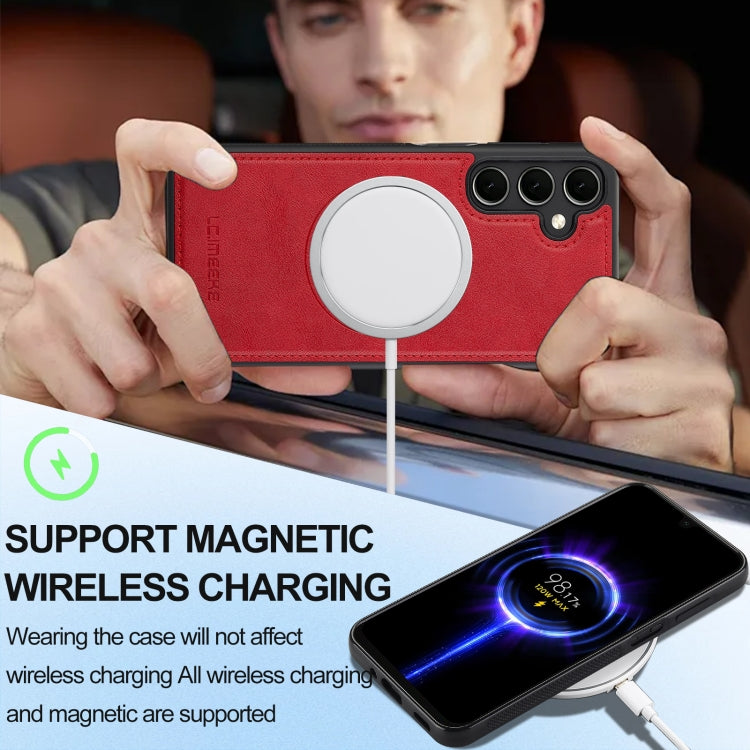 For Samsung Galaxy A55 5G LC.IMEEKE Magsafe Phone Case(Red)
