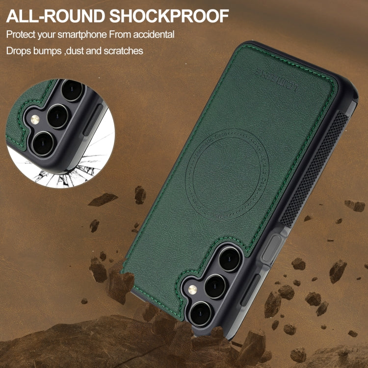 For Samsung Galaxy A55 5G LC.IMEEKE Magsafe Phone Case(Green)