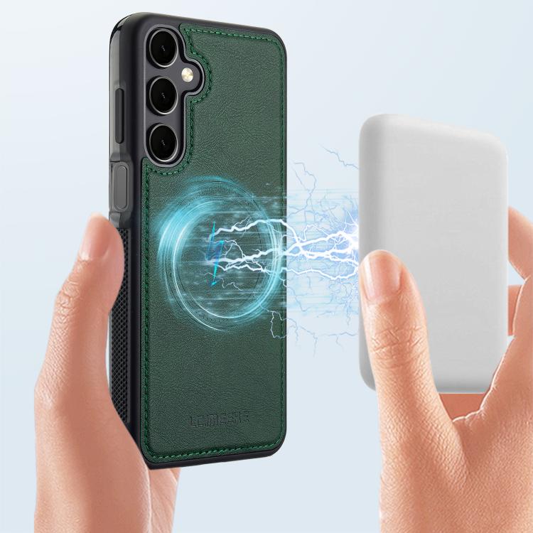 For Samsung Galaxy A56 5G LC.IMEEKE Magsafe Phone Case(Green)
