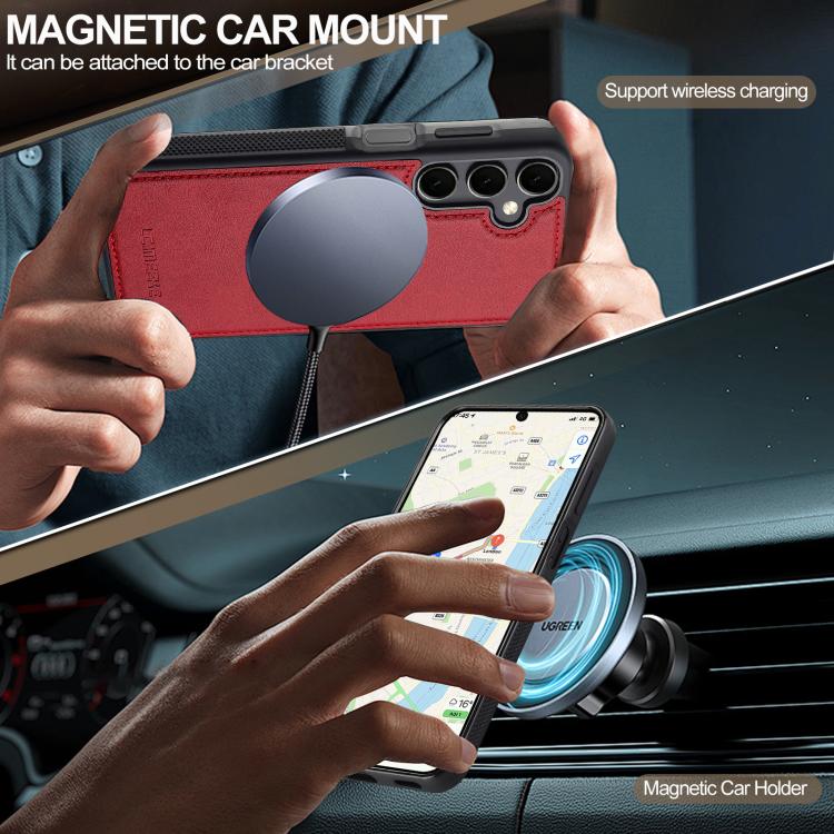 For Samsung Galaxy A36 5G LC.IMEEKE Magsafe Phone Case(Red)
