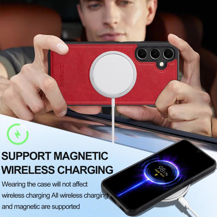 For Samsung Galaxy A36 5G LC.IMEEKE Magsafe Phone Case(Red)
