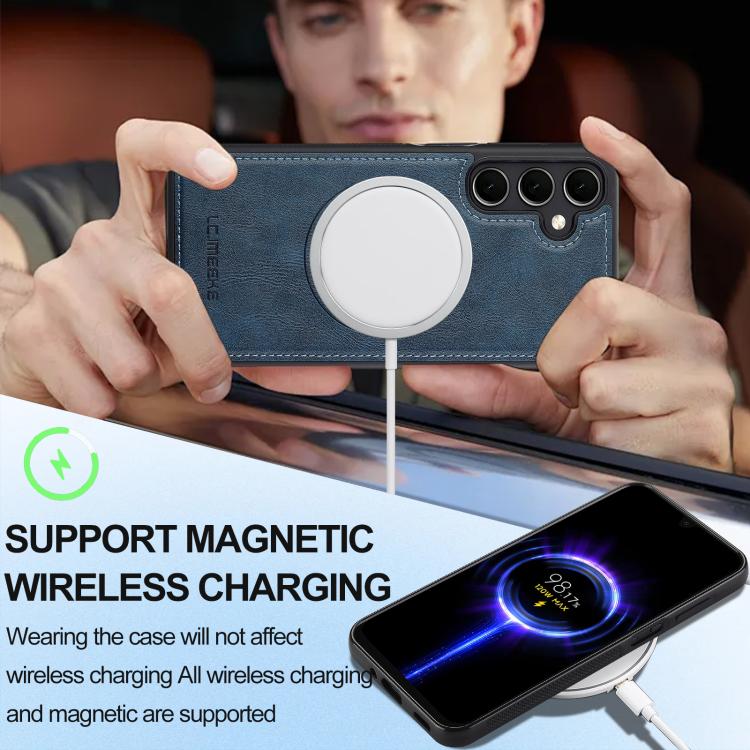For Samsung Galaxy A36 5G LC.IMEEKE Magsafe Phone Case(Blue)