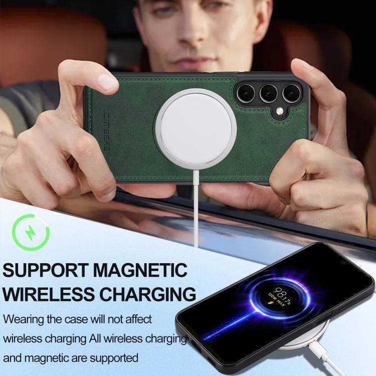 For Samsung Galaxy A36 5G LC.IMEEKE Magsafe Phone Case(Green)