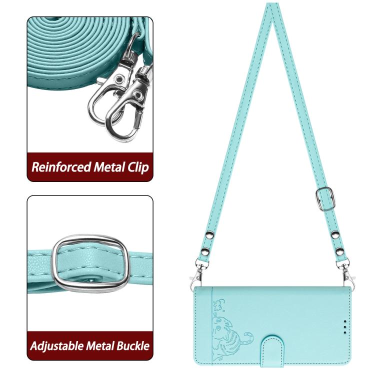 Cat Rat Embossed Pattern RFID Leather Phone Case with Lanyard, For Doogee Note 56 / Note 56 Pro, For Doogee N60 Pro, For Doogee Note 59 5G / Note 59 Pro, For Doogee N55 Plus