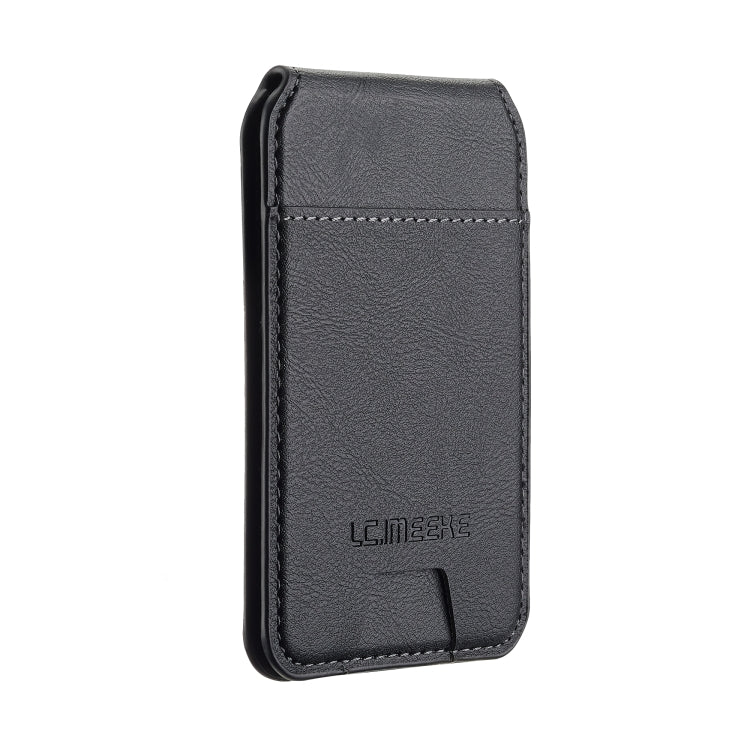 LC.IMEEKE 3-Cards MagSafe RFID Leather Card Bag(Black)