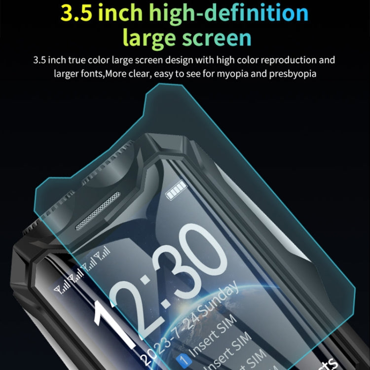 Q9-1 4G Elder Keypad Rugged Phone, 3.5 inch, 4500mAh, 21 Keys, SOS, FM, Network: 4G, Dual SIM
