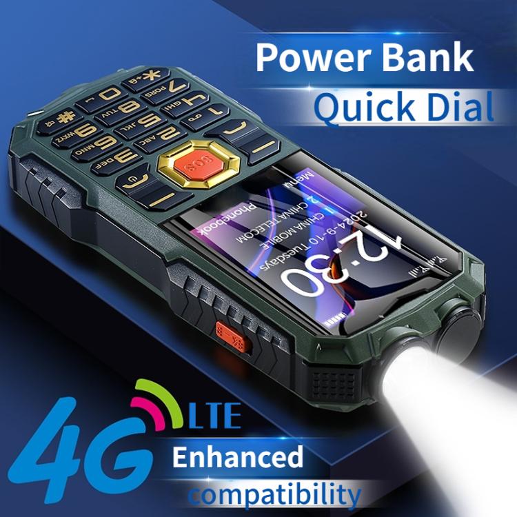 Q7+ 4G Elder Keypad Rugged Phone, 1.77 inch, 16800mAh, 21 Keys,  SOS, FM, Network: 4G, Dual SIM