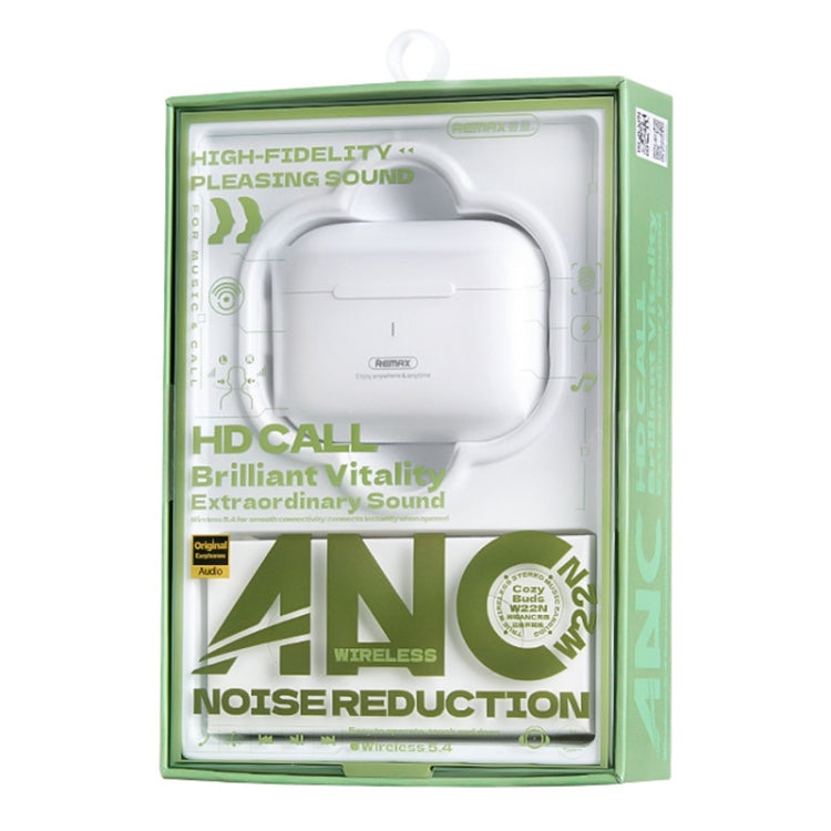 REMAX CozyBuds W22N ANC Wireless Bluetooth 5.3 Music Earphones(White)