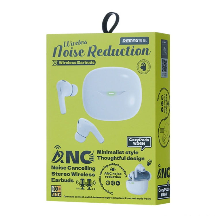 REMAX CozyBuds W26N ANC Wireless Bluetooth 5.4 Music Earphones(White)
