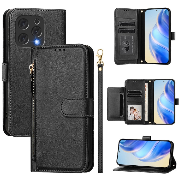 Multi-Card Slots Zipper Wallet Leather Phone Case, For Doogee Note 56 / Note 56 Pro, For Doogee Note 59 / Note 59 Pro, For Doogee N55 Plus