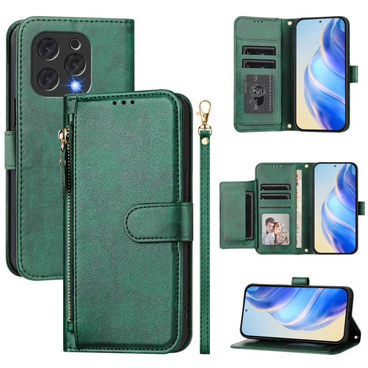 Multi-Card Slots Zipper Wallet Leather Phone Case, For Doogee Note 56 / Note 56 Pro, For Doogee Note 59 / Note 59 Pro, For Doogee N55 Plus