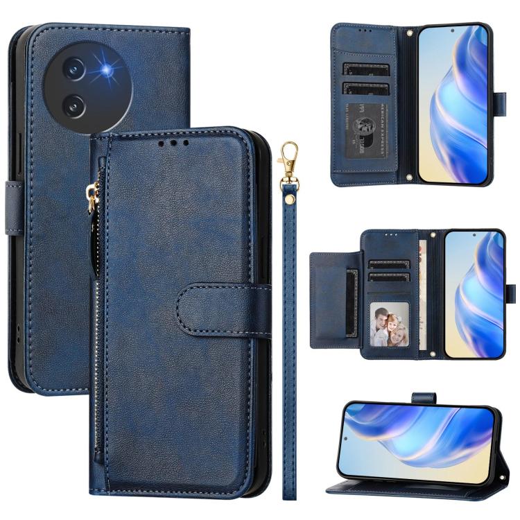 Multi-Card Slots Zipper Wallet Leather Phone Case, For Doogee Note 56 / Note 56 Pro, For Doogee Note 59 / Note 59 Pro, For Doogee N55 Plus