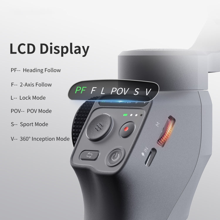 FUNSNAP Capture 5 Professional 3-Axis Handheld Gimbal Phone Live Stabilizer, Combo Version(Grey)