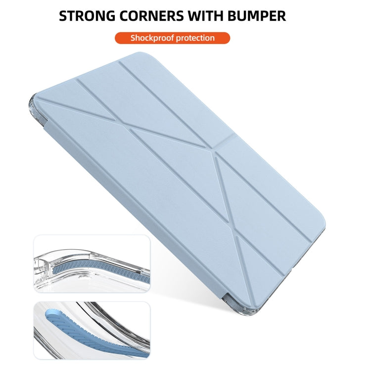 For iPad 2025 / 2022 mutural Y-Shape Deformation Leather Tablet Case(Green)