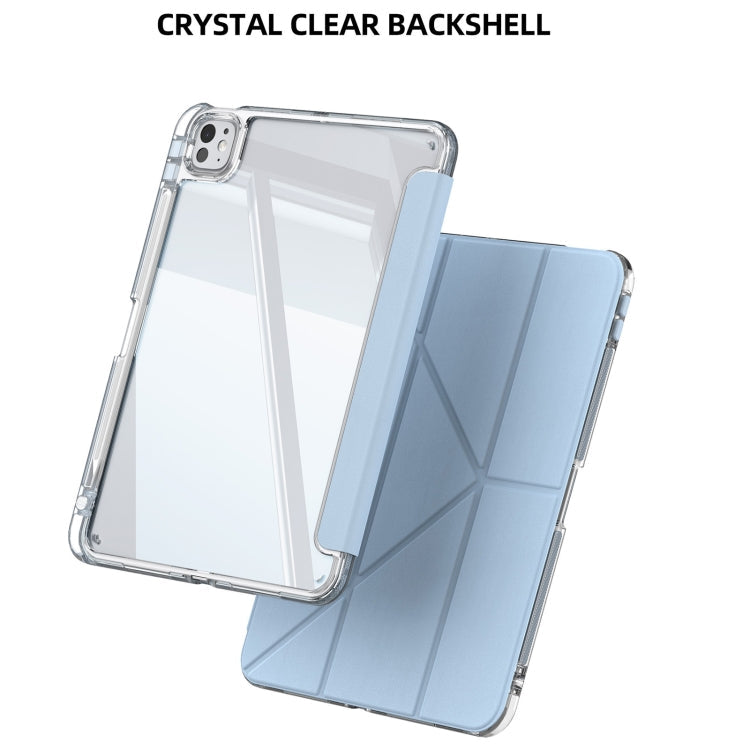 For iPad 2025 / 2022 mutural Y-Shape Deformation Leather Tablet Case(Grey)