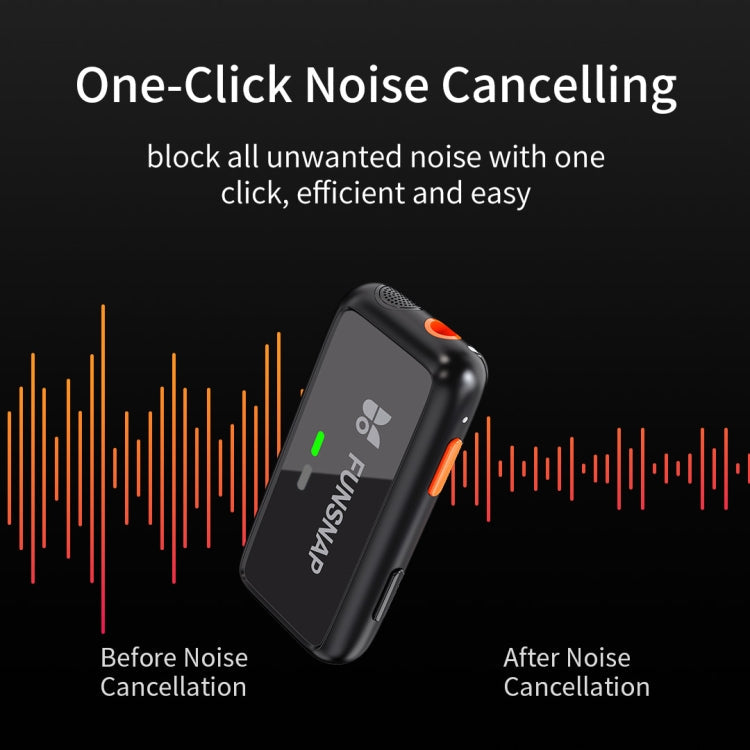 FUNSNAP S6 Lavalier Wireless Microphone, 2 RX + 2 TX with Charging Case