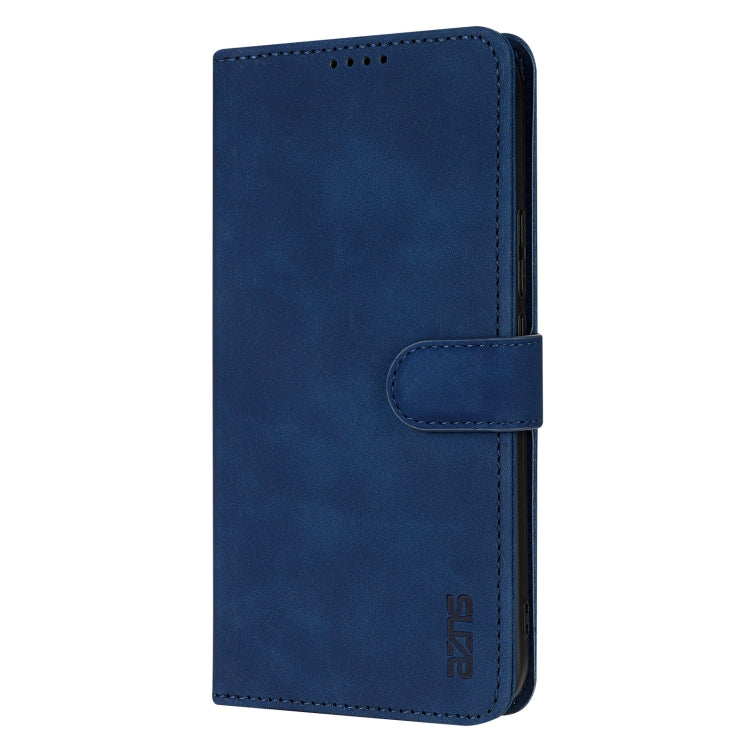 For Samsung Galaxy A36 AZNS Skin Feel Calf Texture Flip Leather Phone Case(Blue)