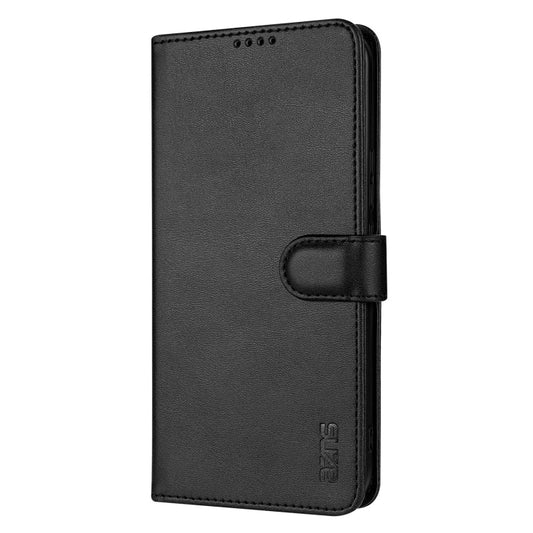 For Samsung Galaxy A36 AZNS Skin Feel Calf Texture Flip Leather Phone Case(Black)