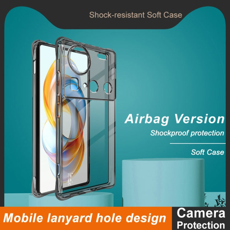For ZTE nubia Z70 Ultra 5G imak Shockproof Airbag TPU Phone Case(Transparent Black)