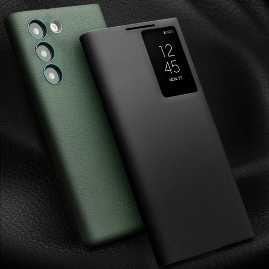 For Samsung Galaxy S23+ 5G QIALINO Magnetic Genuine Leather Phone Case(Green)