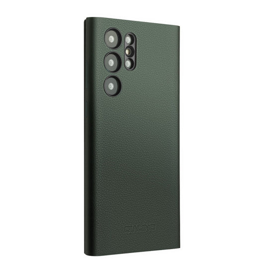 For Samsung Galaxy S24 Ultra 5G QIALINO Magnetic Genuine Leather Phone Case(Green)