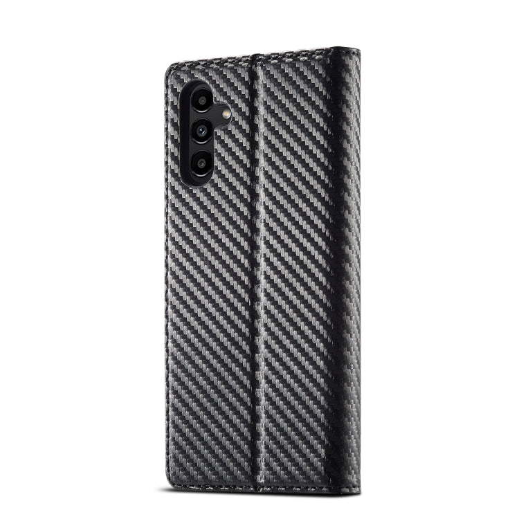 For Samsung Galaxy A16 5G LC.IMEEKE Carbon Fiber Leather Phone Case(Vertical Black)