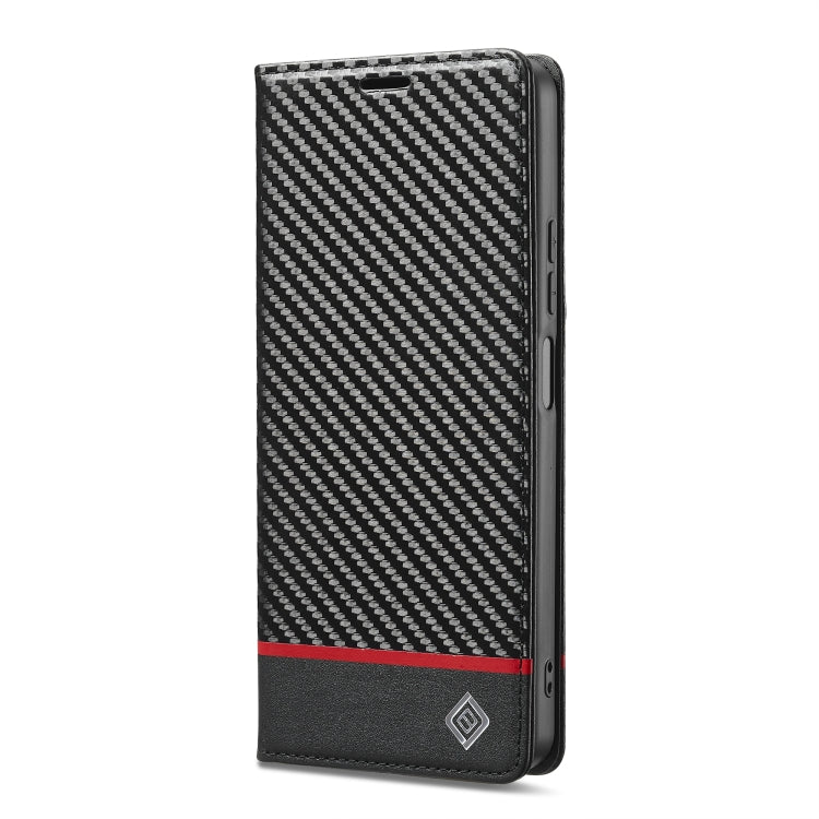 For Redmi A4 5G / 14C 4G LC.IMEEKE Carbon Fiber Leather Phone Case(Horizontal Black)