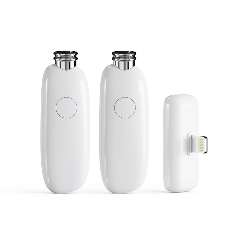 FUNSNAP M2 1 TX + 2 RX Digital Noise Reduction Wireless Microphone Mic Tok, Version:8 Pin(White)