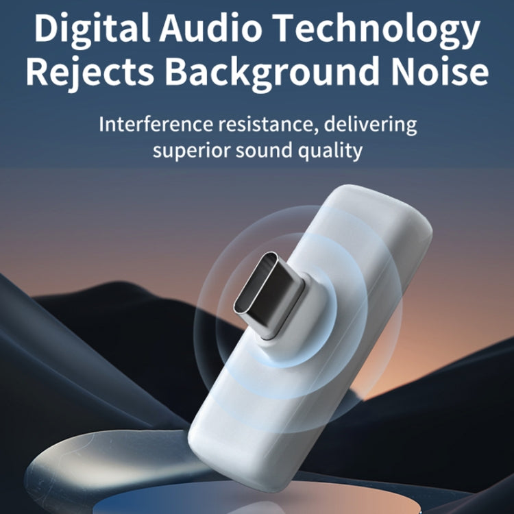 FUNSNAP M3 Digital Audio Wireless Microphone Mic Tok with Monitoring Earphones, Version:8 Pin(White)
