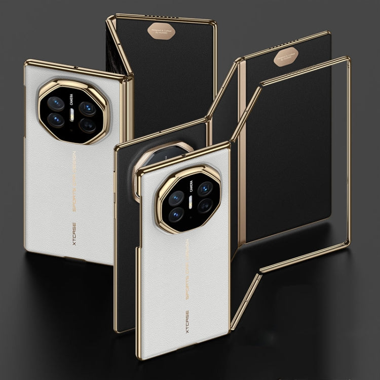 For Huawei Mate XT Ultimate Design GKK Phantom Leather MagSafe Frame Phone Case(White)