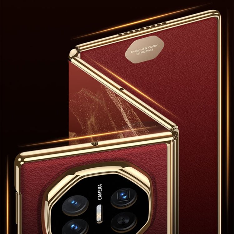 For Huawei Mate XT Ultimate Design GKK Phantom Leather MagSafe Frame Phone Case(White)