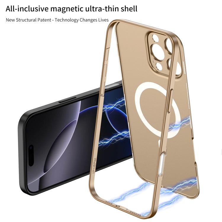 For iPhone 16 Pro Max GKK MagSafe Full Coverage Phone Case(Mountain Gray)