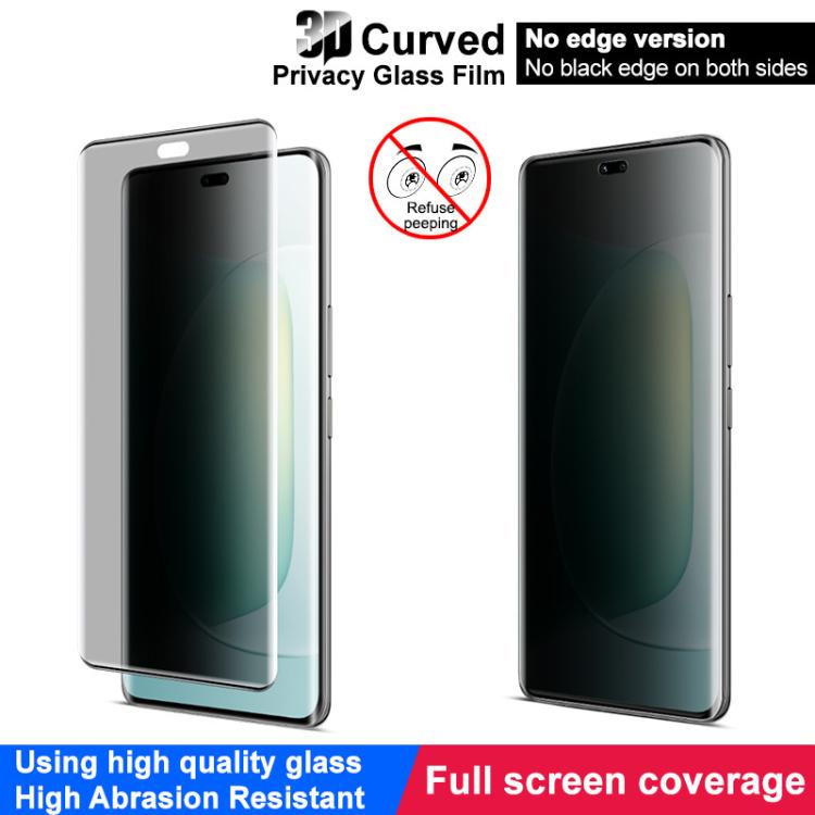 For Honor 300 Pro / 300 Ultra imak No Edge Version 3D Curved Privacy Full Screen Tempered Glass Film