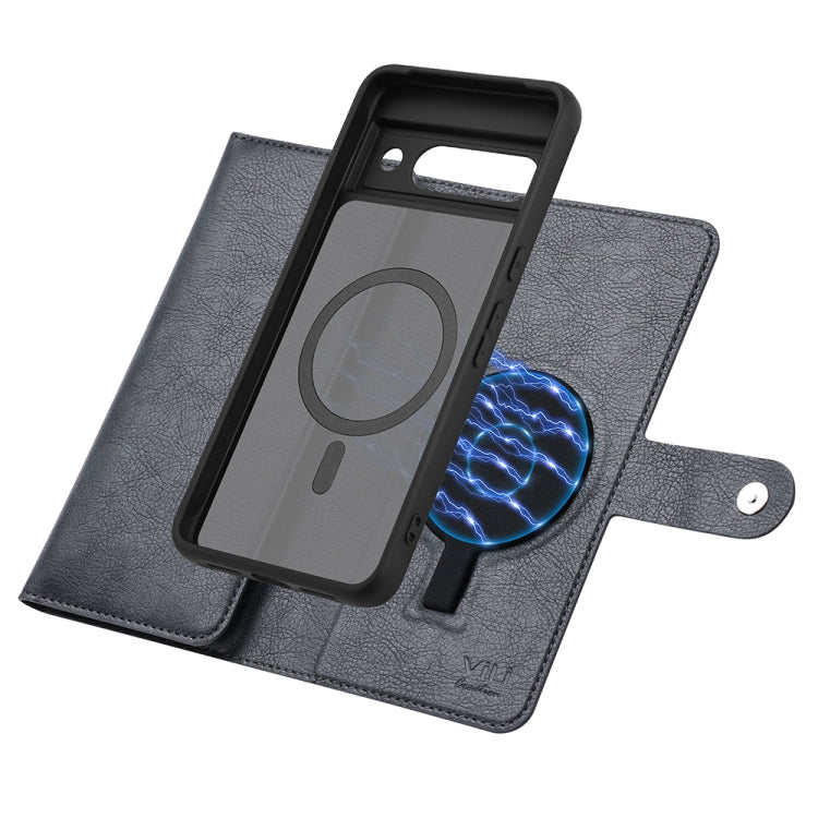 For Google Pixel 8a ViLi GVB Series MagSafe Magnetic RFID Leather Phone Case(Black)