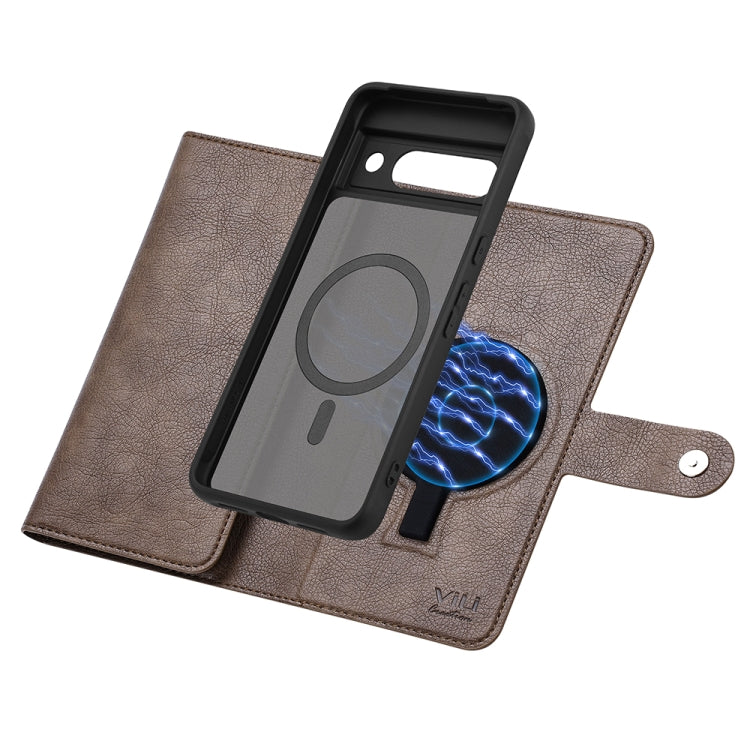 For Google Pixel 8a ViLi GVB Series MagSafe Magnetic RFID Leather Phone Case(Coffee)