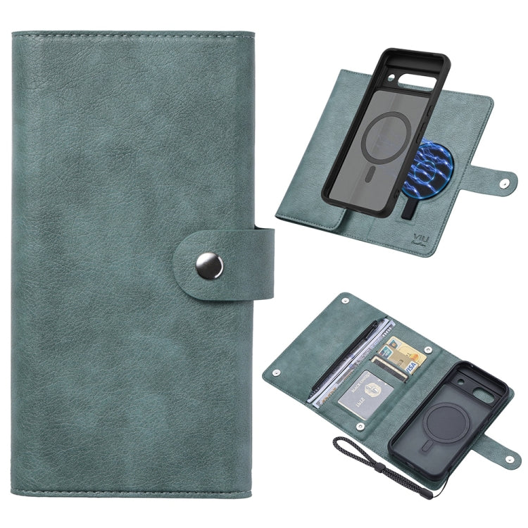 For Google Pixel 8a ViLi GVB Series MagSafe Magnetic RFID Leather Phone Case(Green)