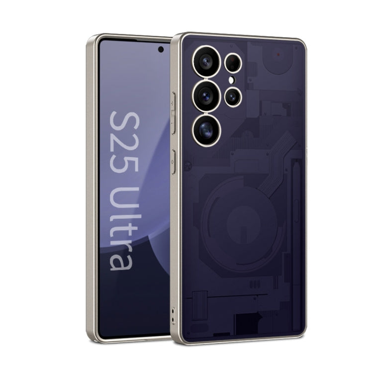 For Samsung Galaxy S25 Ultra 5G GKK AG Craft Skin Feel Circuit Diagram Edition Full Coverage Phone Case(Purple)