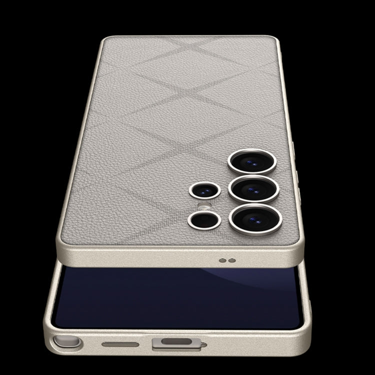 For Samsung Galaxy S25 Ultra 5G GKK Asterism Metal Paint Skin Feel Leather Full Coverage Phone Case(Black)