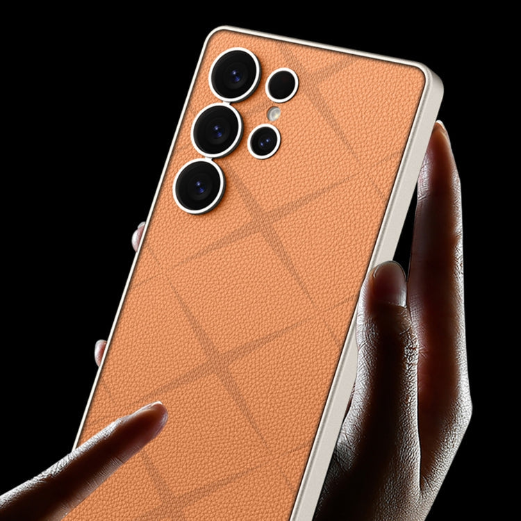 For Samsung Galaxy S25 Ultra 5G GKK Asterism Metal Paint Skin Feel Leather Full Coverage Phone Case(Grey)