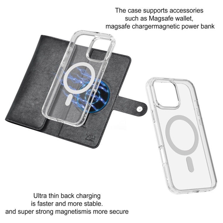 For iPhone 14 Plus ViLi GVS-C Series MagSafe Magnetic RFID Leather Flip Phone Case(Black)